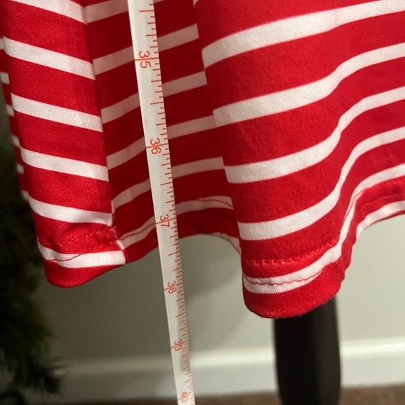 Red and White Sleeveless Midi Dress, L - Picture 3 of 7